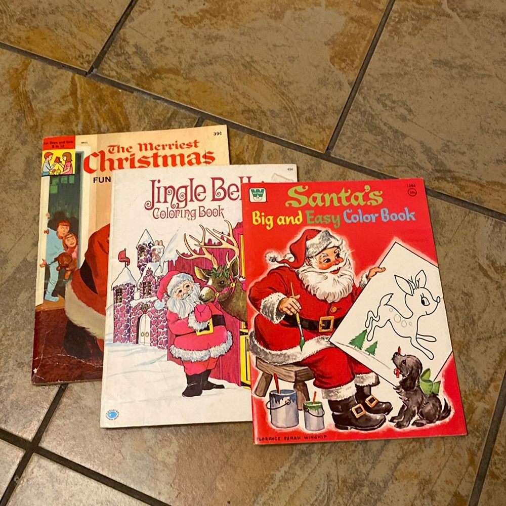 Vintage Christmas Coloring and Activity Books
